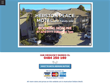 Tablet Screenshot of herstonplacemotel.com.au